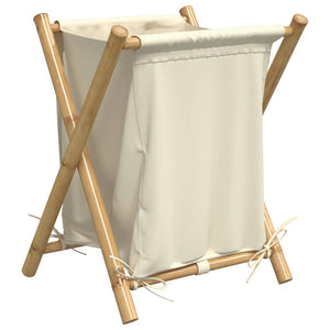 vidaXL Panier à linge crème 45x55x63,5 cm Bambou