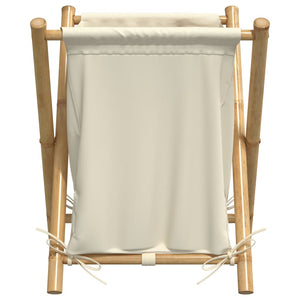 vidaXL Panier à linge crème 45x55x63,5 cm Bambou