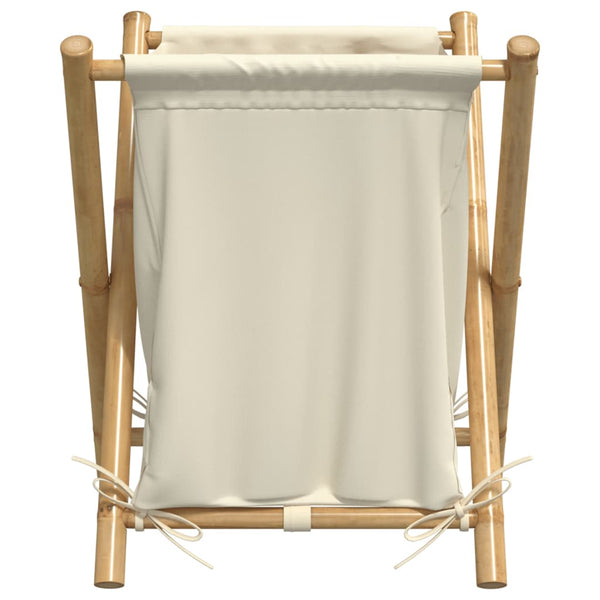 vidaXL Panier à linge crème 45x55x63,5 cm Bambou