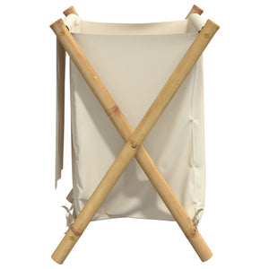 vidaXL Panier à linge crème 45x55x63,5 cm Bambou