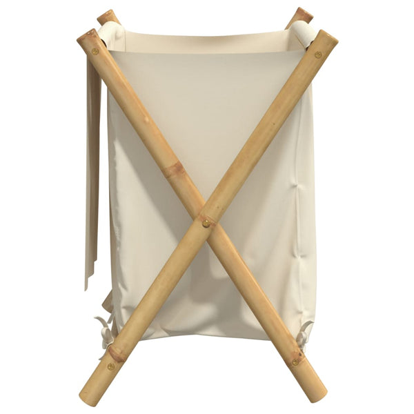 vidaXL Panier à linge crème 45x55x63,5 cm Bambou