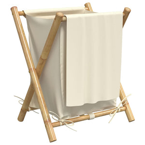 vidaXL Panier à linge crème 45x55x63,5 cm Bambou