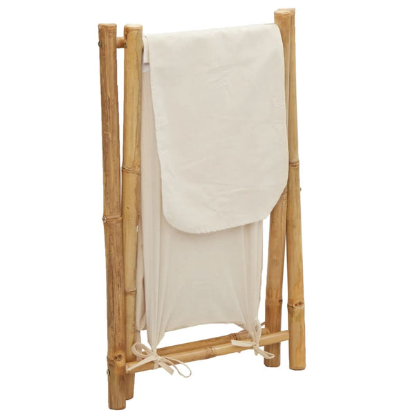 vidaXL Panier à linge crème 45x55x63,5 cm Bambou