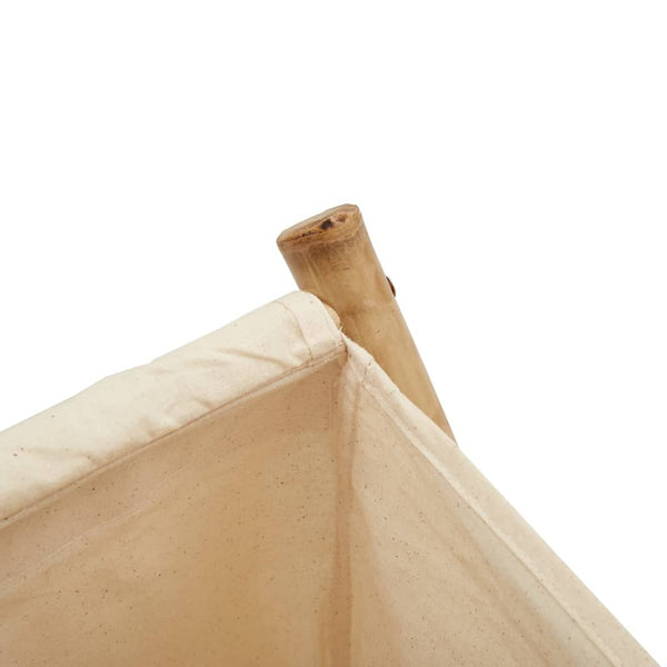 vidaXL Panier à linge crème 45x55x63,5 cm Bambou