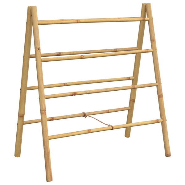 Doppel Handtuchleiter Bambus, 4 Sprossen