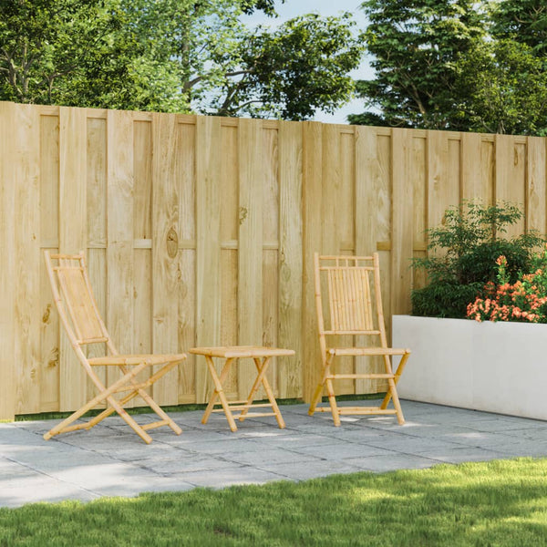Klappbare Gartenstühle 2er Set Bambus