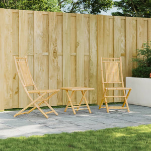Klappbare Gartenstühle 2er Set Bambus