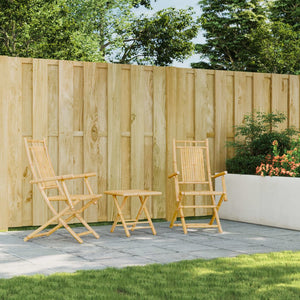 Klappbare Gartenstühle 2er Set Bambus