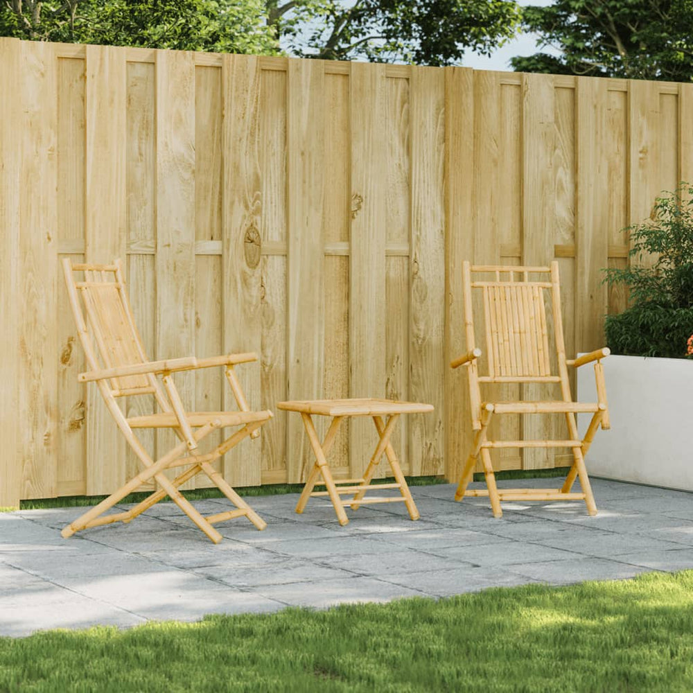 Klappbare Gartenstühle 2er Set Bambus