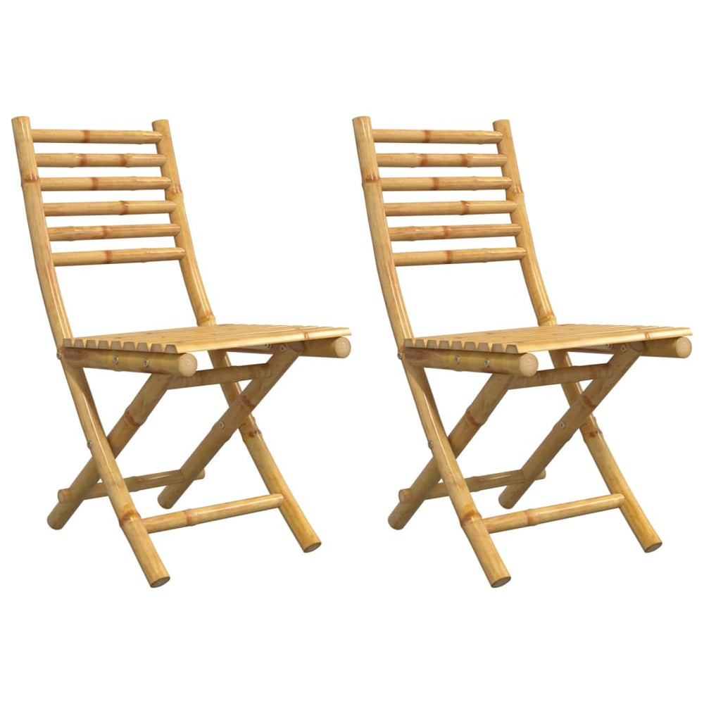Klappbare Gartenstühle 2er Set Bambus