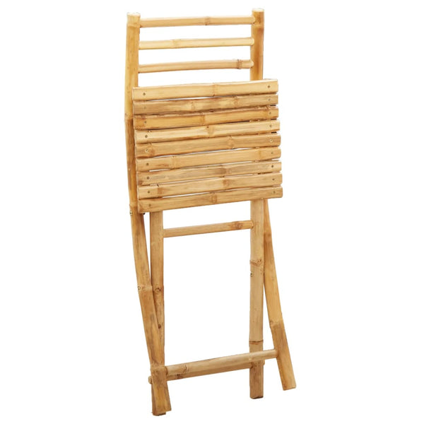 Klappbare Gartenstühle 2er Set Bambus