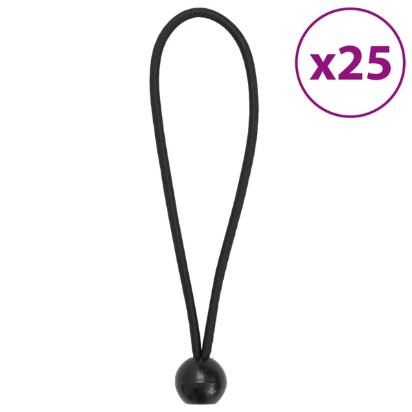 Spanngummis mit Kugel, 25 Stk. - 21cm