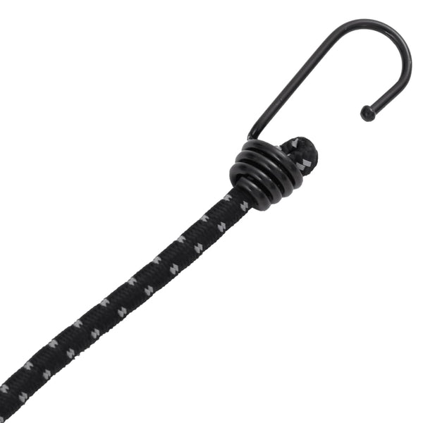 Reflektierende Gummiseile mit Haken, 38 cm, 10 Stk.