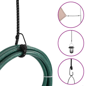Reflektierende Gummiseile mit Haken, 46 cm, 25 Stk.