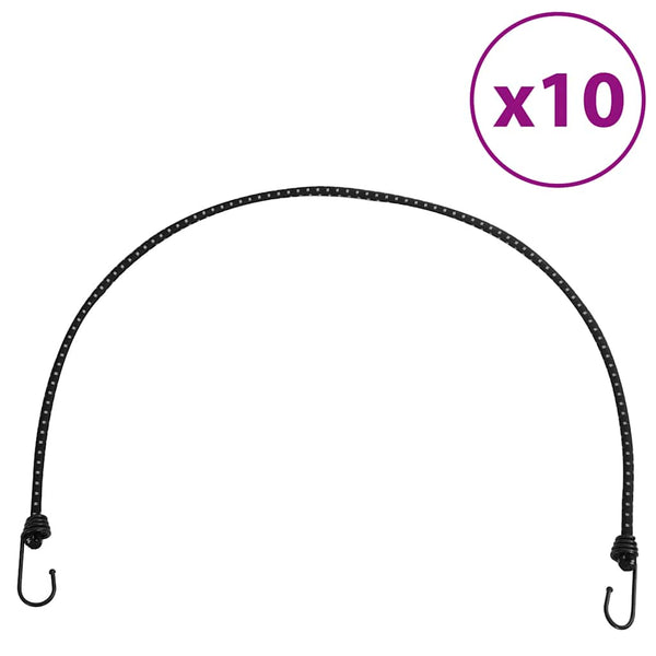Reflektierende Gummiseile mit Haken, 10 Stk., 100cm