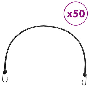 Reflektierende Gummiseile mit Haken, 100cm, 50 Stk.