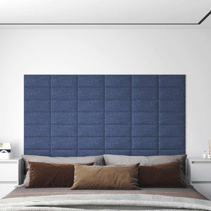 Blaue Wandkopfteile 30x15cm, 12er Set