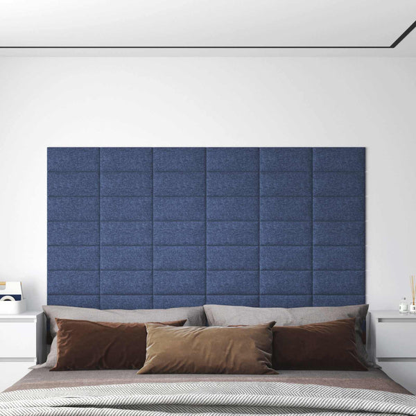 Blaue Wandkopfteile 30x15cm, 12er Set