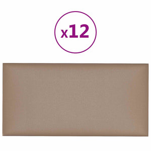 Wandpaneele Cappuccino Stoff 30x15cm, 12 Stk.