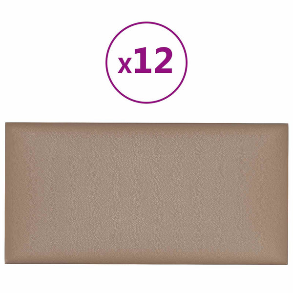 Wandpaneele Cappuccino Stoff 30x15cm, 12 Stk.
