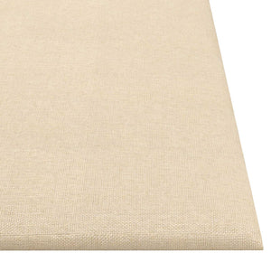 Wandpaneele Kopfteil Creme Stoff 30x30cm 12er Set