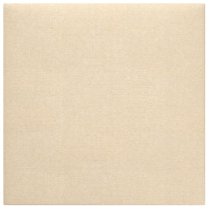 Wandpaneele Kopfteil Creme Stoff 30x30cm 12er Set