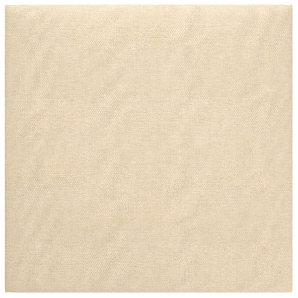 Wandpaneele Kopfteil Creme Stoff 30x30cm 12er Set