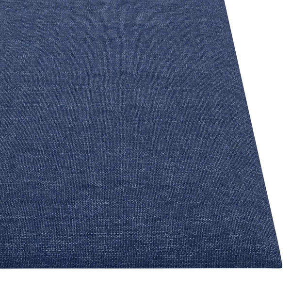 Wandpaneele Kopfteil Stoff Blau 30x30cm 12 Stk.