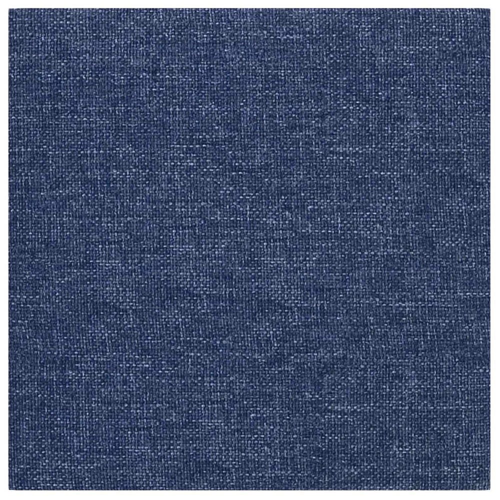 Wandpaneele Kopfteil Stoff Blau 30x30cm 12 Stk.