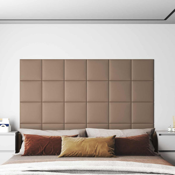 Wandkopfteile Cappuccino Stoff 30x30cm, 12 Stk.