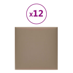 Wandkopfteile Cappuccino Stoff 30x30cm, 12 Stk.