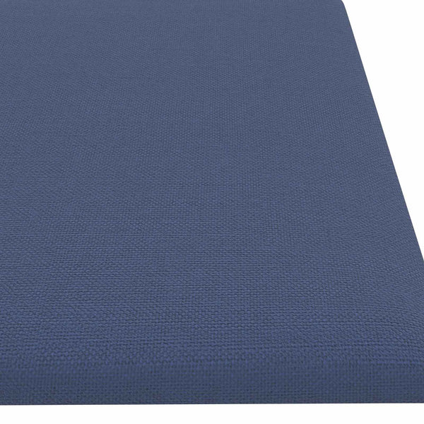 Wandkopfteile Blau Stoff 60x15cm, 12er Set