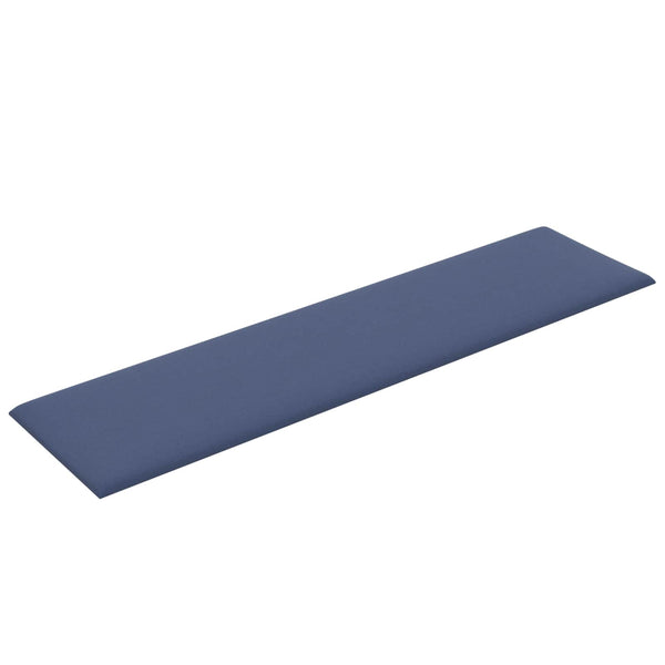 Wandkopfteile Blau Stoff 60x15cm, 12er Set