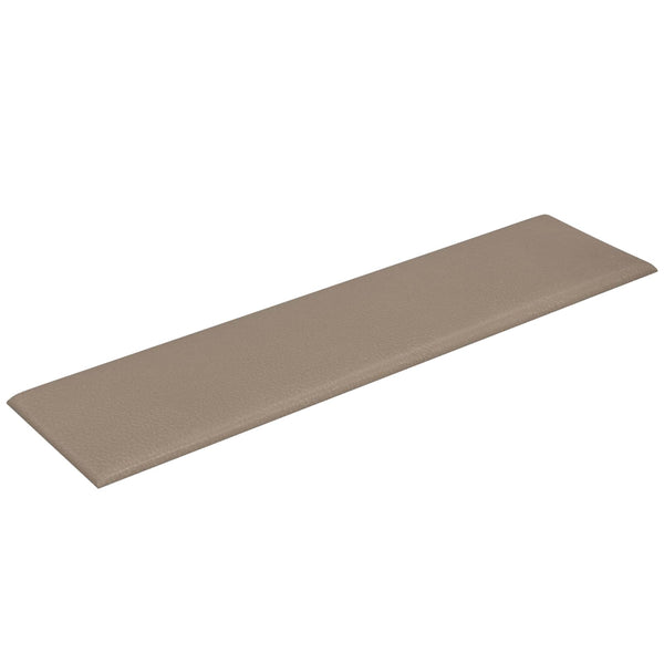 Wandkopfteile Cappuccino Stoff 60x15cm, 12er Set