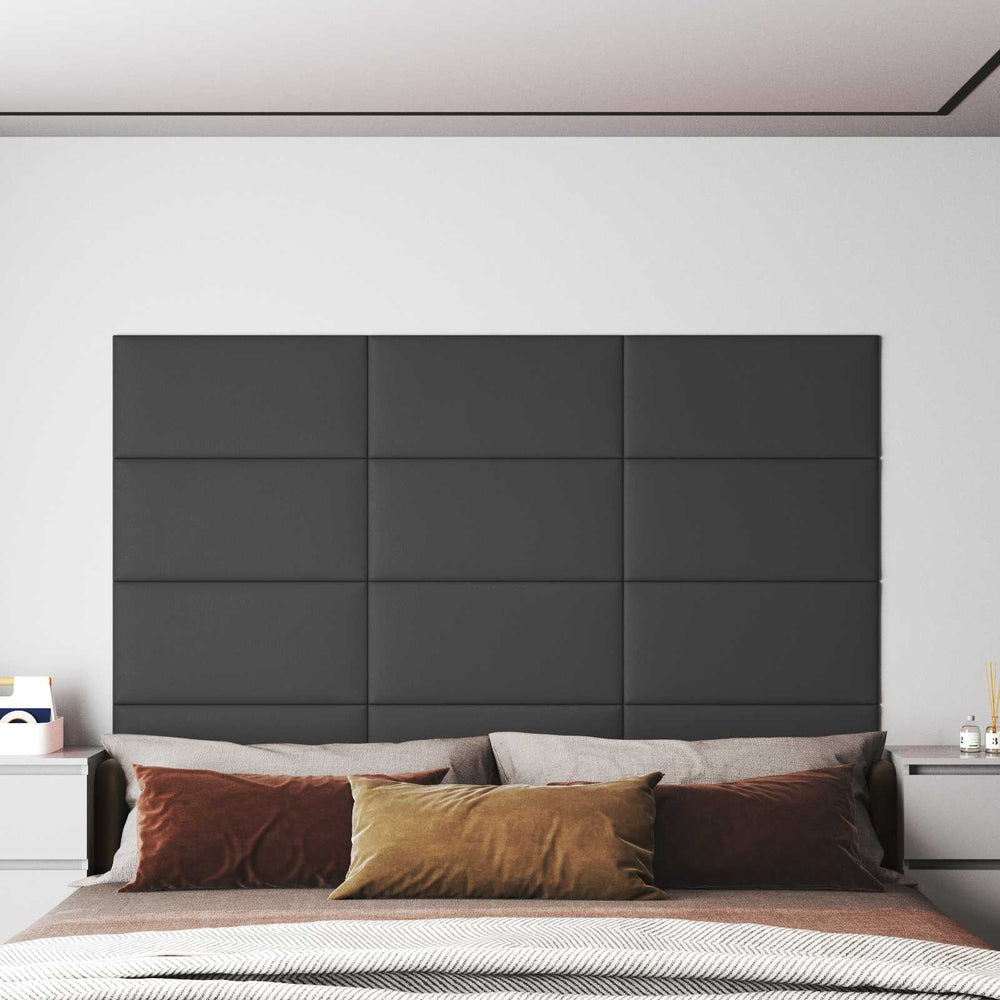 Graue Wandkopfteile Stoff 60x30cm - 12er Set