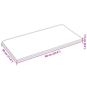 Graue Wandkopfteile Stoff 60x30cm - 12er Set