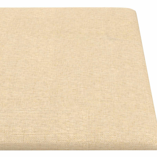 Wandpaneele Creme Stoff 90x15cm, 12er Set