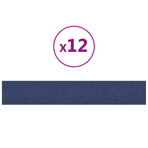 Wandkopfteile Blau 90x15 cm, 12 Stk.