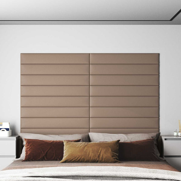 Wandpaneele Cappuccino Stoff 90x15cm, 12er Set