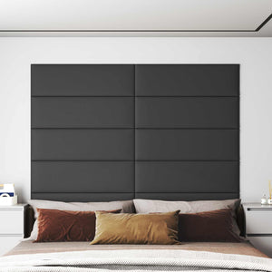Wandpaneele Grau Stoff 90x30cm, 12er Set