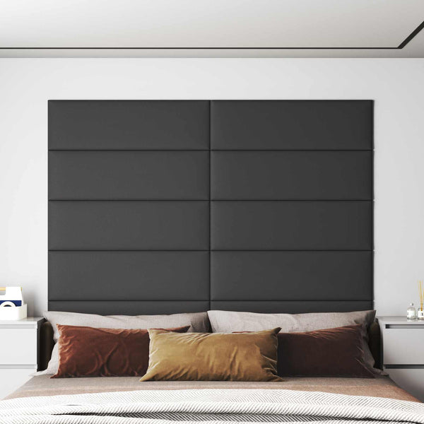Wandpaneele Grau Stoff 90x30cm, 12er Set