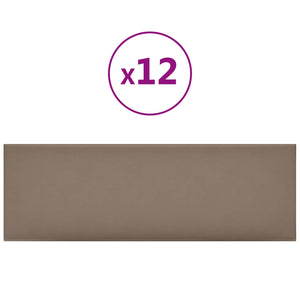 Wandpaneele Cappuccino Stoff 90x30cm, 12er Set