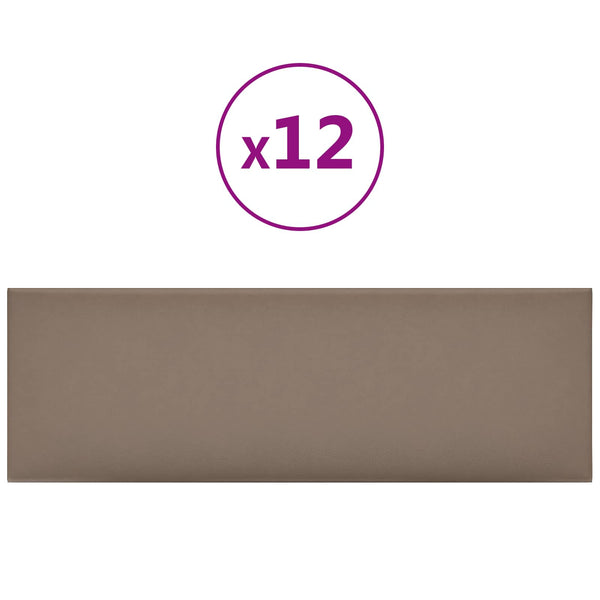 Wandpaneele Cappuccino Stoff 90x30cm, 12er Set