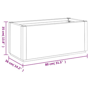 Dunkelgrauer Pflanzkübel, 80 cm