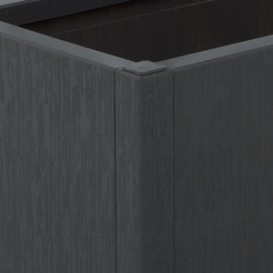 Dunkelgrauer Pflanzkübel mit Rankgitter 80x36x140 cm