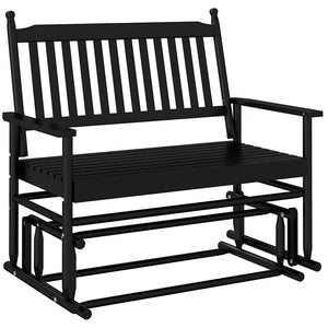 Schaukelbank Schwarz Massivholz Pappel