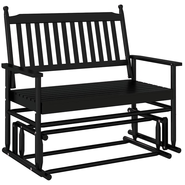 Schaukelbank Schwarz Massivholz Pappel