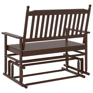 Schaukelbank Braun Massivholz Pappel