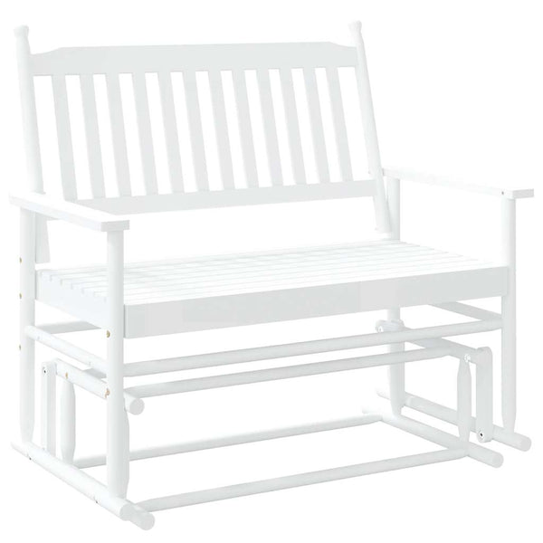 vidaXL Balancelle Blanche 118x70x104,5 cm Bois de Peuplier Massif