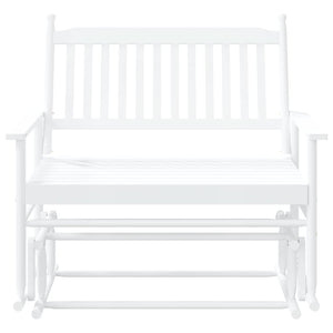 vidaXL Balancelle Blanche 118x70x104,5 cm Bois de Peuplier Massif